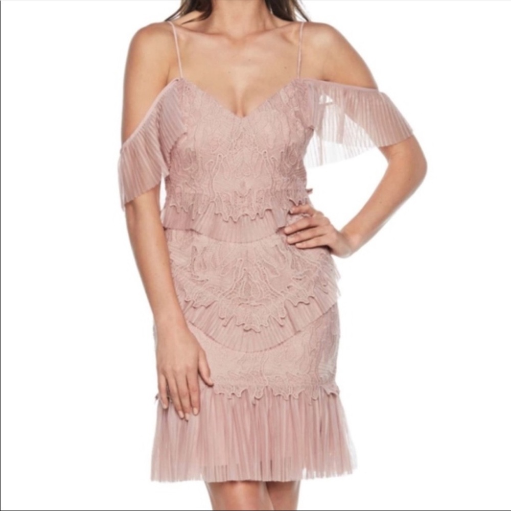 Bardot pink lace dress never worn!